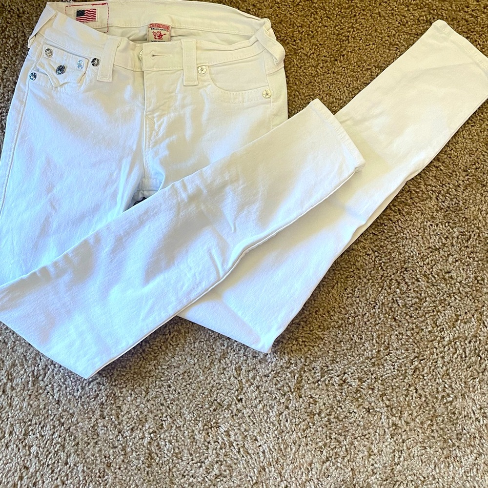 White True Religion Skinny jeans